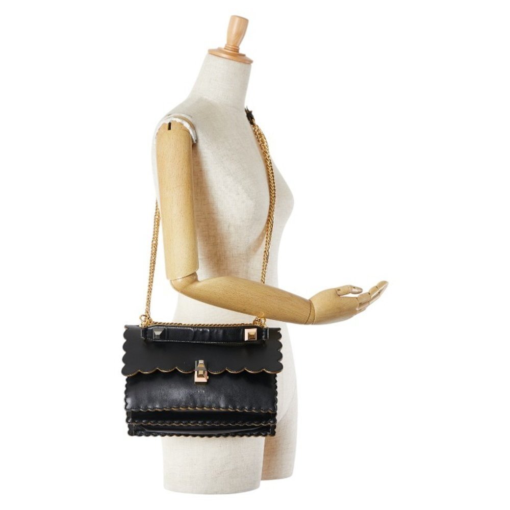 FENDI Black Leather Shoulder Bag - Picture 7 of 7